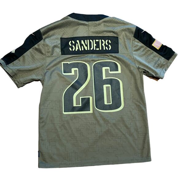 NFL Nike On Field Youth XL Jersey Philadelphia Eagles #26 Sanders Olive - Picture 2 of 7